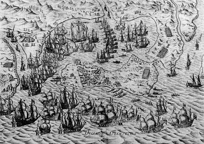 The Capture of Cadiz, 21 June 1596 by English School